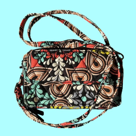 Two-Piece Vera Bradley Set Retired Sierra Villager Tote Bag Crossbody Wallet EUC - Picture 9 of 16